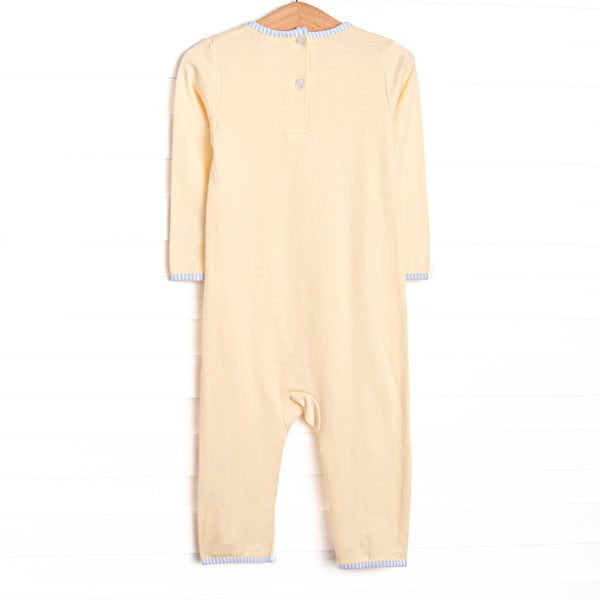 Savanna Stroll Applique Romper, Yellow