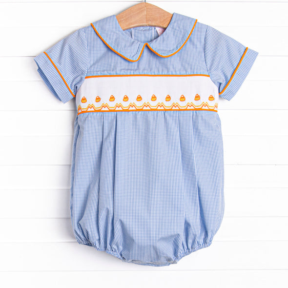 Too Sweet to Spook Smocked Bubble, Blue