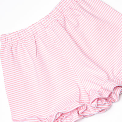 Sailboat Seas Ruffle Short Set, Pink