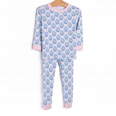 Bluebell and Bloom Bamboo Pajama Set, Blue