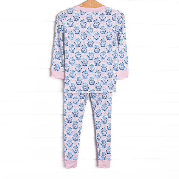 Bluebell and Bloom Bamboo Pajama Set, Blue