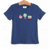 Global Studies Applique Top, Blue