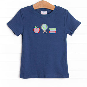 Global Studies Applique Top, Blue
