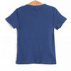 Global Studies Applique Top, Blue