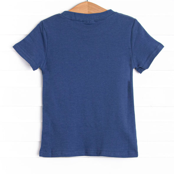 Global Studies Applique Top, Blue