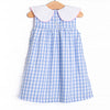 Back to School Banner Embroidered Dress, Blue