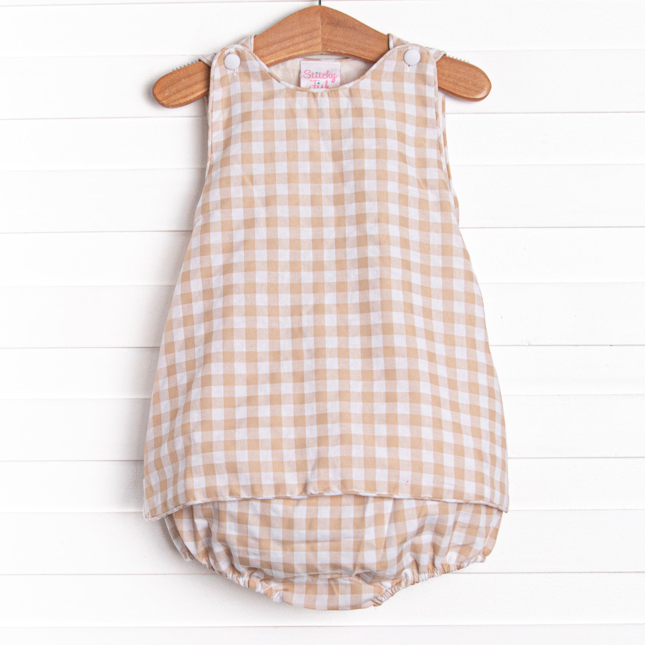 BACK RIBON ROMPER GINGHAM  Sサイズ 204349486-1-mustard