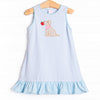 Teacher's Pet Applique Dress, Blue