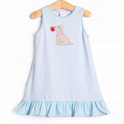 Teacher's Pet Applique Dress, Blue
