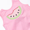 Melon Smiles Applique Girl Short Set, Pink