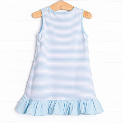 Teacher's Pet Applique Dress, Blue