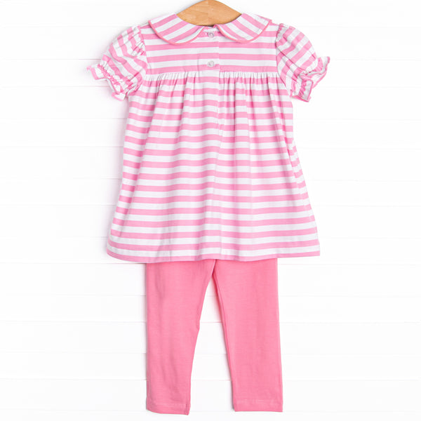 Multicolored Mouse Applique Legging Set, Pink