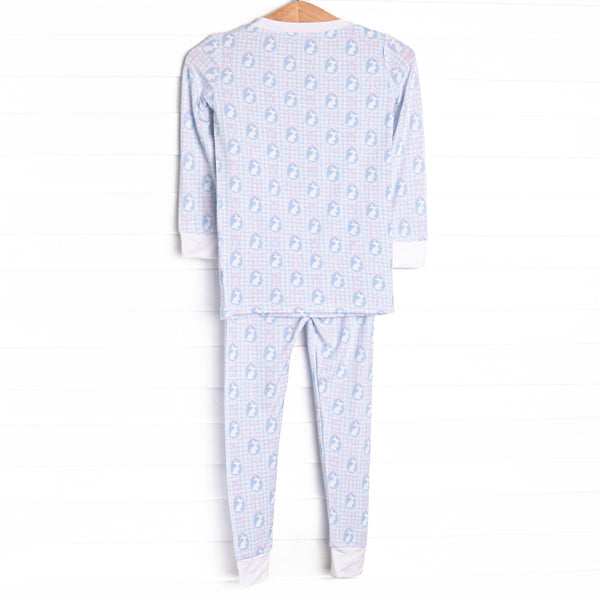 Silhouette Sunday Bamboo Pajama Set, Blue