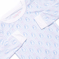 Silhouette Sunday Bamboo Pajama Set, Blue