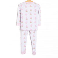 Sea Breeze and Sails Bamboo Pajama Set, Pink