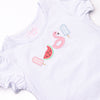 Pool Day Picks Applique Puff Sleeve Short Set, Pink
