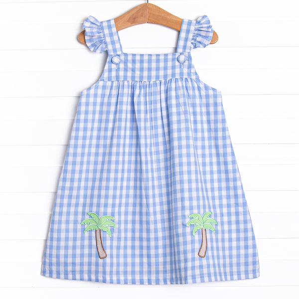 Shoreline Shade Applique Dress, Blue
