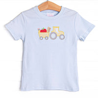 Planting Knowledge Applique Top, Blue
