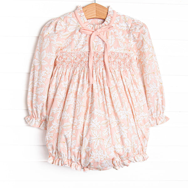 Crisp Autumn Air Smocked Bubble, Pink