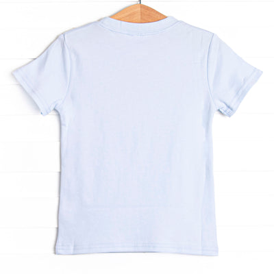 Planting Knowledge Applique Top, Blue