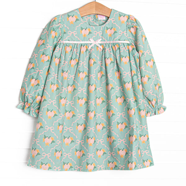 Pretty Pumpkin Patch Dress, Green