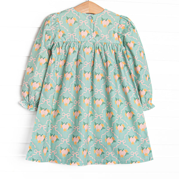 Pretty Pumpkin Patch Dress, Green