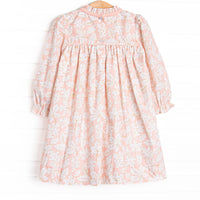 Crisp Autumn Air Smocked Dress, Pink