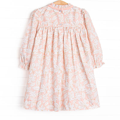 Crisp Autumn Air Smocked Dress, Pink