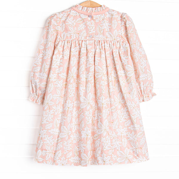 Crisp Autumn Air Smocked Dress, Pink