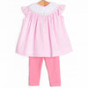 Dress-Up Dreams Smocked Legging Set, Pink