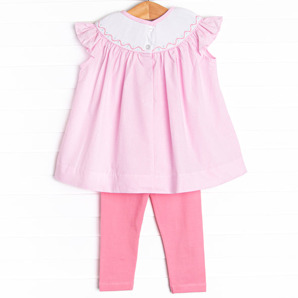 Dress-Up Dreams Smocked Legging Set, Pink