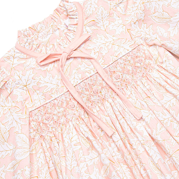 Crisp Autumn Air Smocked Bubble, Pink