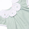 Bayside Boats Embroidered Ruffle Short Set, Green