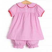 Making the Grade Applique Bloomer Set, Pink