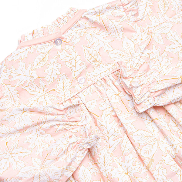 Crisp Autumn Air Smocked Bubble, Pink