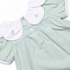 Bayside Boats Embroidered Ruffle Short Set, Green