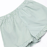 Bayside Boats Embroidered Ruffle Short Set, Green