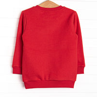 Santa Paws Applique Sweatshirt, Red