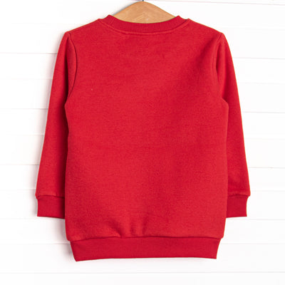 Santa Paws Applique Sweatshirt, Red