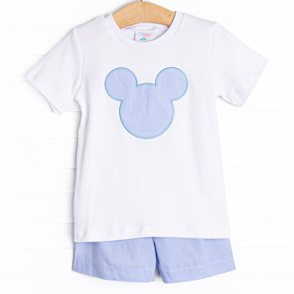Day at the Park Applique Short Set, Blue