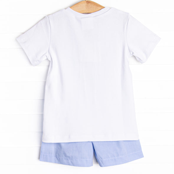 Day at the Park Applique Short Set, Blue