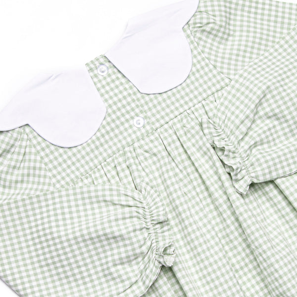 Posh Pumpkins Embroidered Bib Bubble, Green