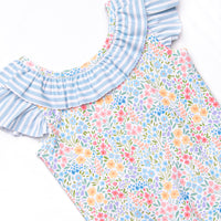 Petal Promises Ruffle One Piece, Blue