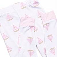 Sea Breeze and Sails Bamboo Pajama Set, Pink