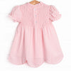 Schoolyard Scallops Applique Dress, Pink