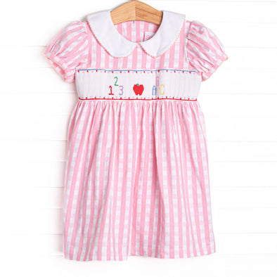 Easy As 1, 2, 3 Smocked Dress, Pink