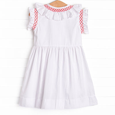 Simply Smart Smocked Dress, White