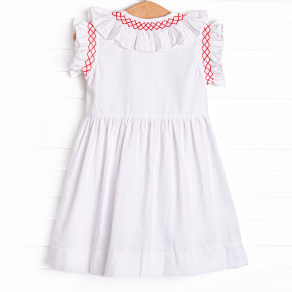 Simply Smart Smocked Dress, White
