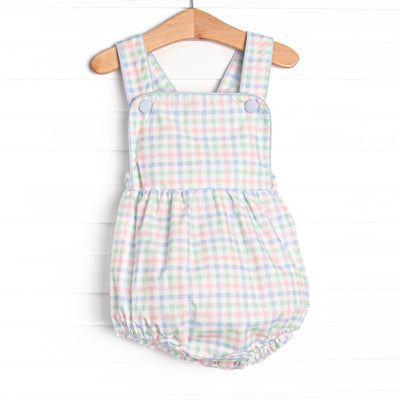 Paradise Plaid Sunsuit, Blue