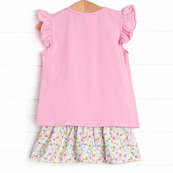 Sunnies and Shade Applique Skort Set, Pink